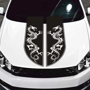 tribal dragon stripe car hood decal sticker