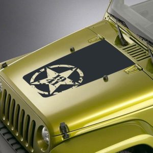 distressed army star 1941 jeep hood blackout decal sticker