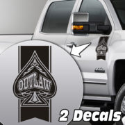 outlaw spade truck door/fender decal sticker kit