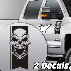 tribal skull truck door/fender decal sticker kit