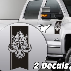 wild boar truck door/fender decal sticker kit