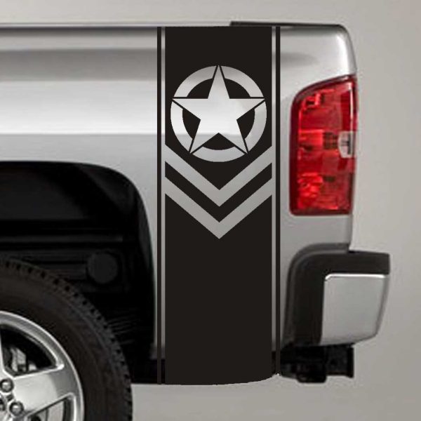 army star chevron military truck bed stripe decal sticker