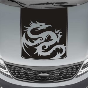 tribal dragon blackout truck hood decal sticker