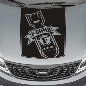 f-bomb blackout truck hood decal sticker