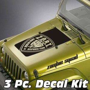 zombie outbreak badge jeep blackout decal sticker kit