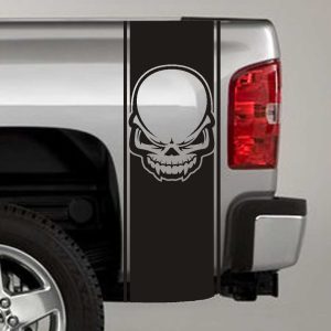 tribal skull truck bed stripe decal sticker