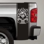 tribal spade skull truck bed stripe decal sticker