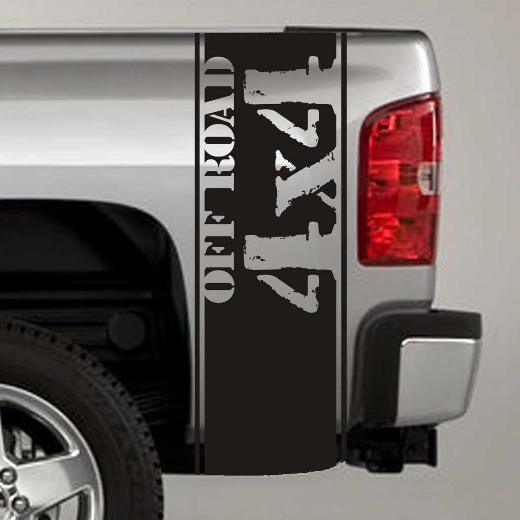 4x4 off road distressed truck bed stripe decal sticker