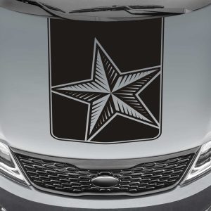 nautical star blackout truck hood decal sticker