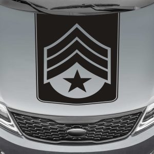 army star chevron blackout truck hood decal sticker
