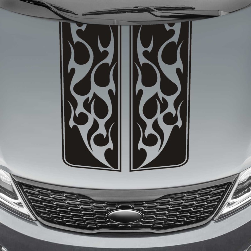 Stickers For Trucks ORACAL VINYL DECAL Flame DIY Hood Graphics Sticker ...