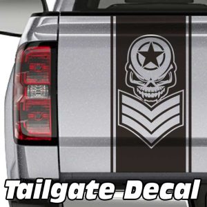 sergeant skull truck tailgate decal sticker