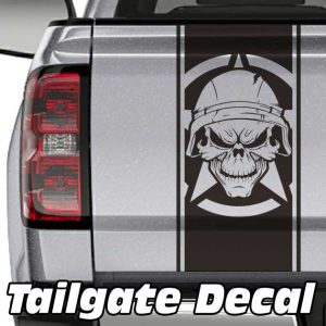 army skull star truck tailgate decal sticker