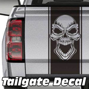tribal skull truck tailgate decal sticker
