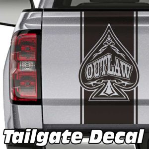 tribal spade truck tailgate decal sticker