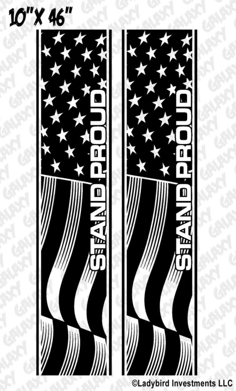 Stand Proud US Flag Truck Bed Stripe Decals (Pair) – SkunkMonkey