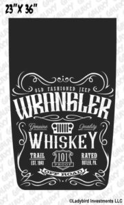 jeep wrangler whiskey label #2 blackout hood decal sticker