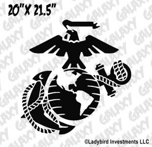 eagle globe and anchor decal size