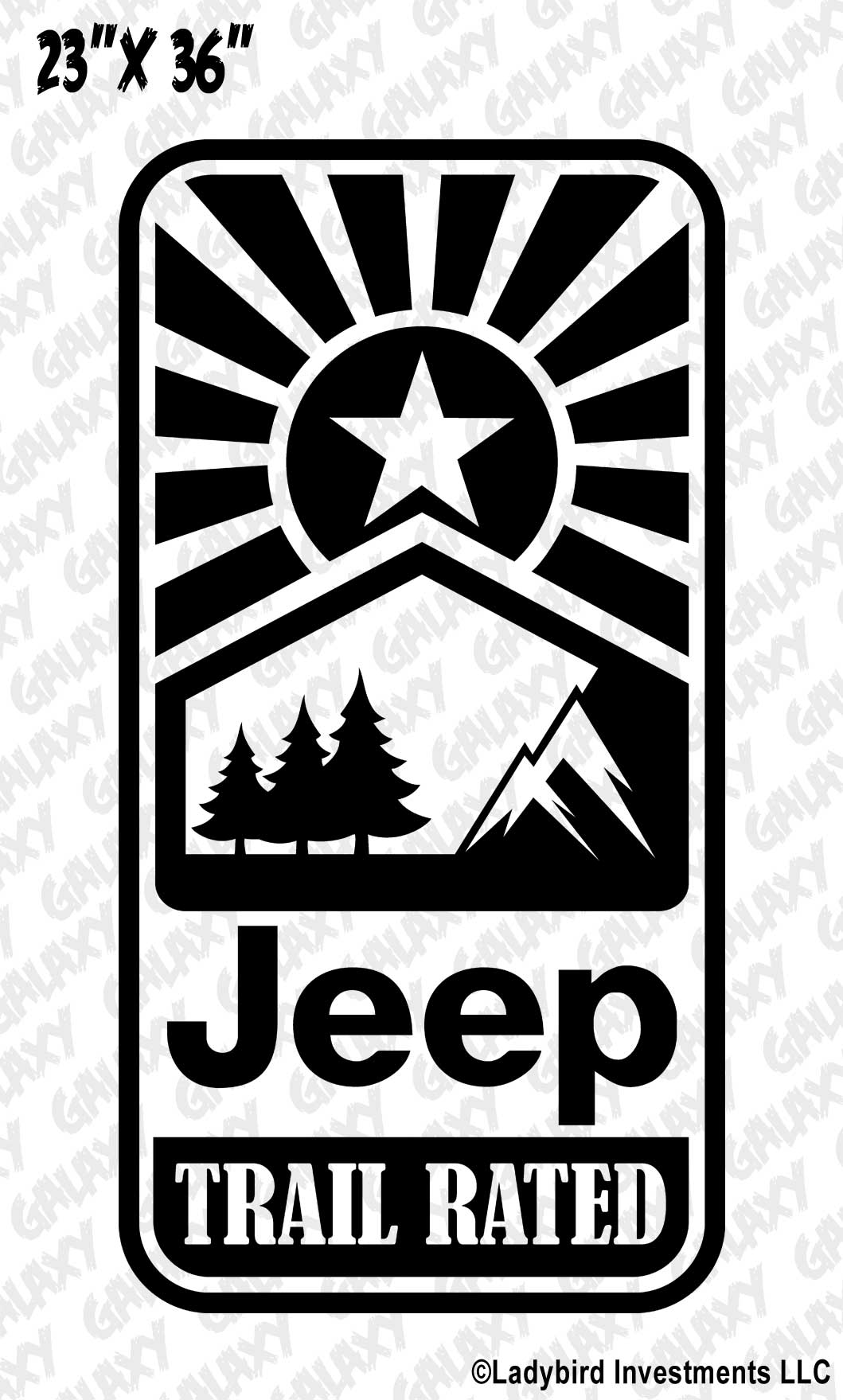 Jeep Wrangler Hood Decal Trail Rated Off Road Star Sticker – SkunkMonkey1059 x 1759